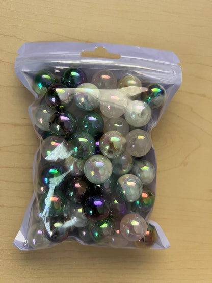16mm Beads - Marble Style Beads - Random Color Mixed Bag