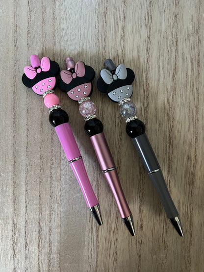 Mouse Silicone Beaded Pens