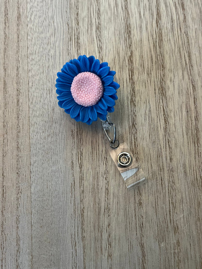 Sunflower Badge Reels with Alligator Clip