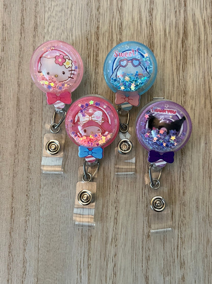 Kawaii Lollipop Series Badge Reel with Alligator Clip