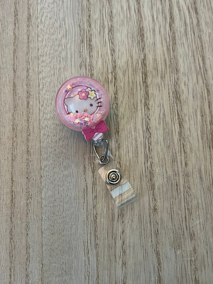 Kawaii Lollipop Series Badge Reel with Alligator Clip