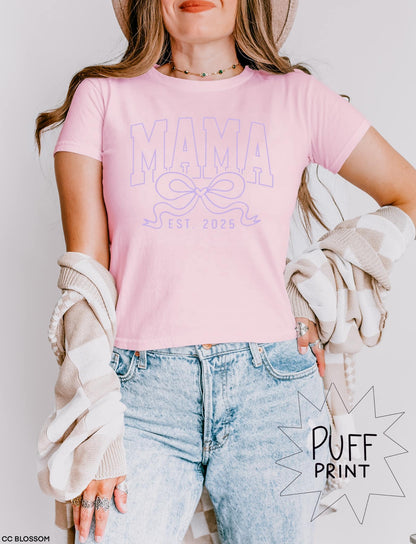 MAMA with Bow in Lavender PUFF Ink
