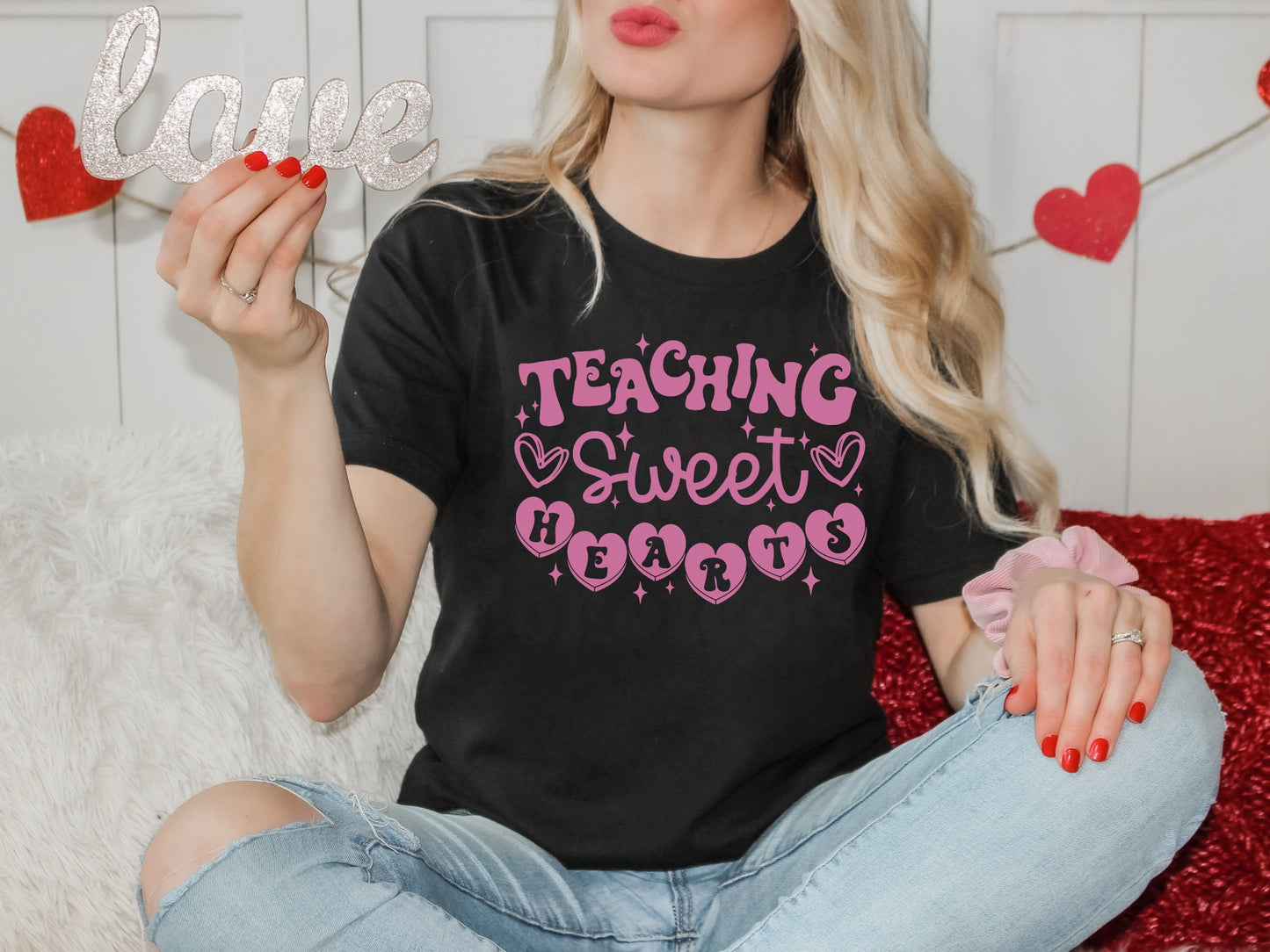 Teaching Sweethearts in Hot Pink Ink